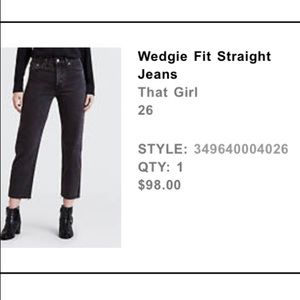 Levi's Wedgie Fit Straight Jeans That Girl / Black